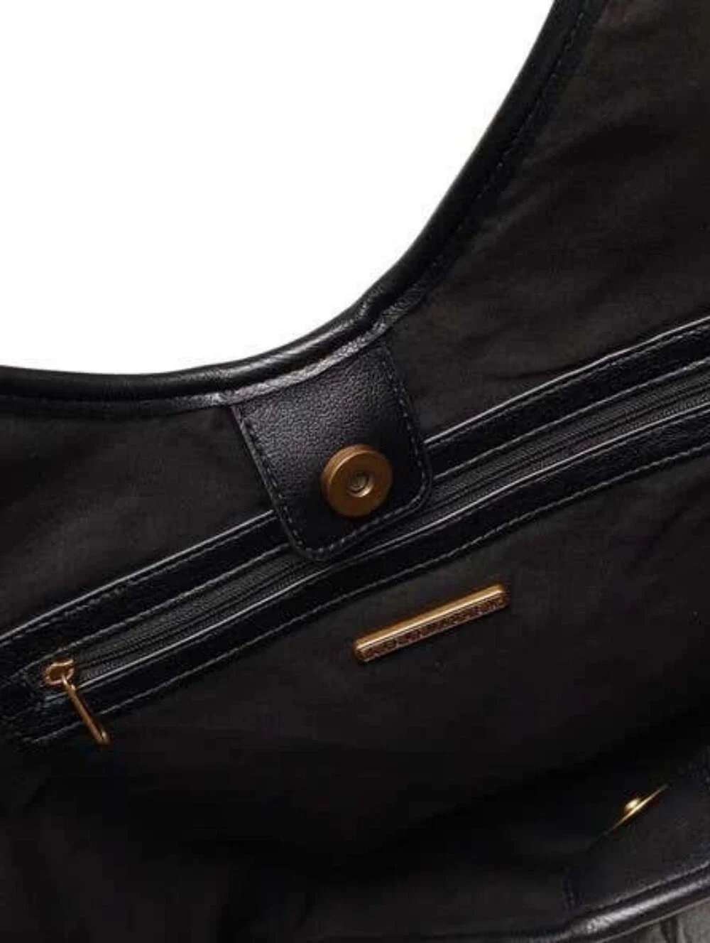 Steve Madden Black Tote with Patterned Scarf Accent